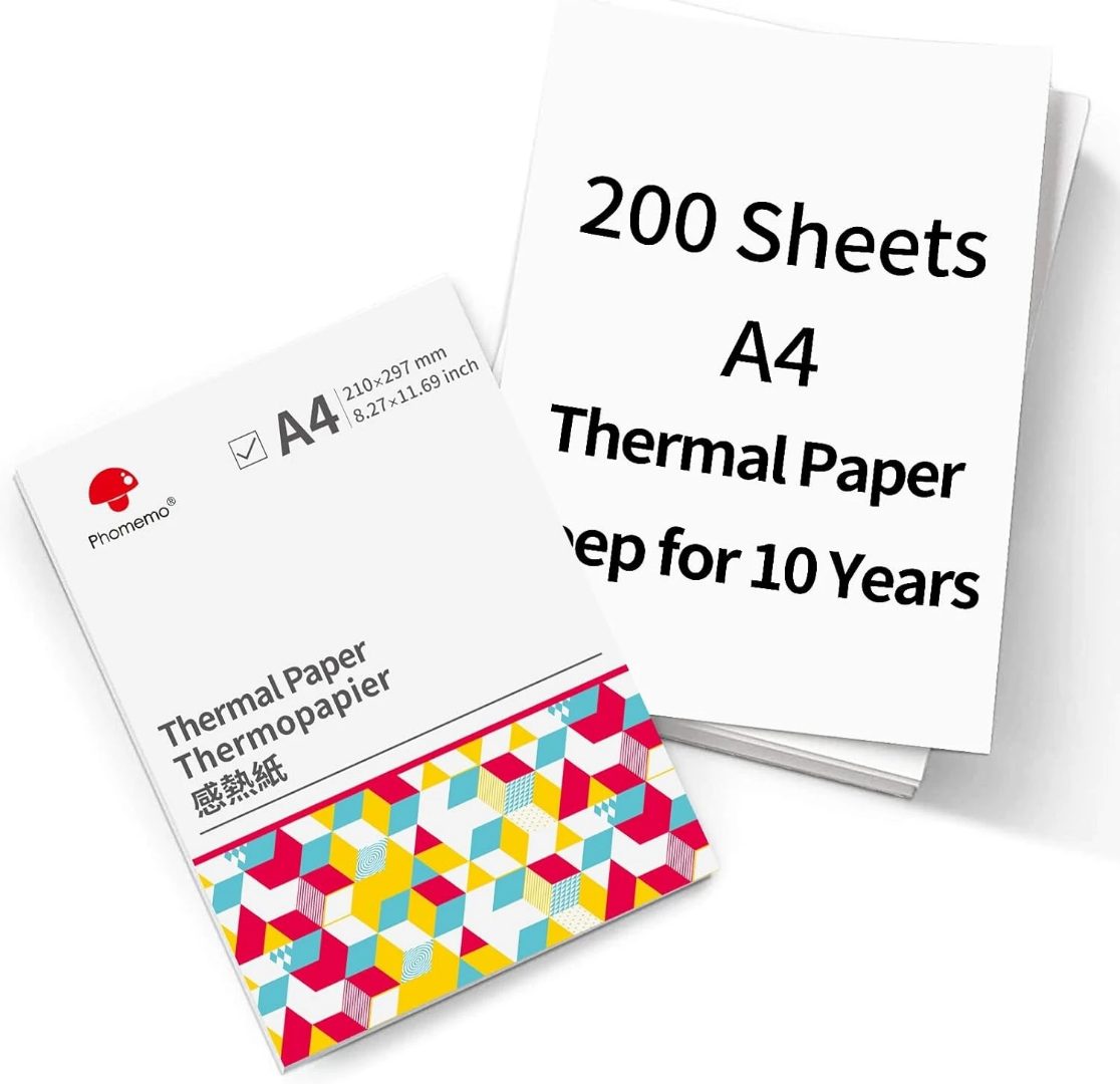 200 feuilles de papier thermique A4