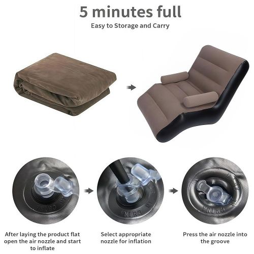 Grand canapé gonflable paresseux -